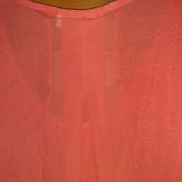 3/$13 Long Peach Top with See Through Back - Picture 5 of 6